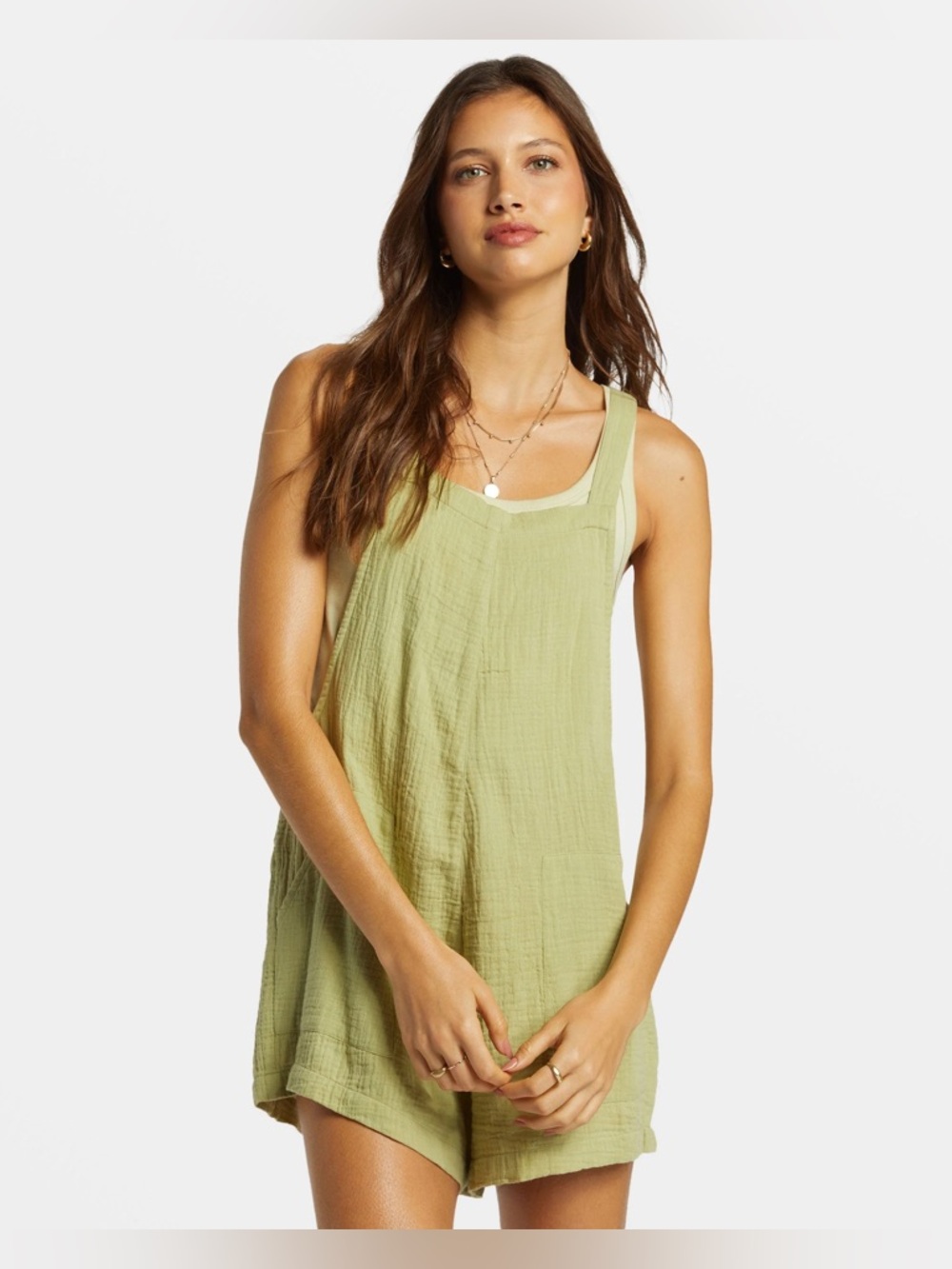 Billabong Beach Crush Romper Size Large Avocado NWT